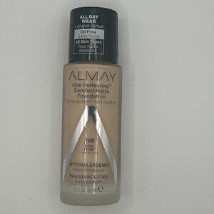 Almay Foundation - Shade 100 Cool Ivory - Hypoallergenic, Matte, Fragrance Free